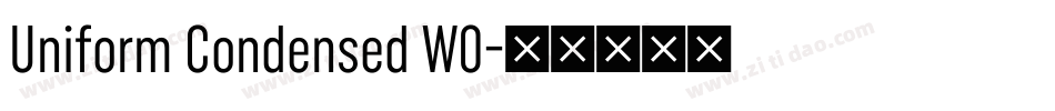 Uniform Condensed W0字体转换
